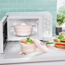 Die moderne Hausfrau Silikon-Mikrowellen-Topf, faltbar 1300 ml