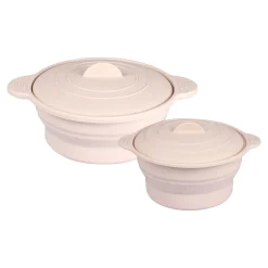 Die moderne Hausfrau Silikon-Mikrowellen-Topf-Set, faltbar, 4-teilig