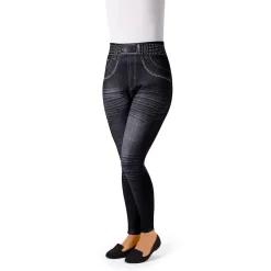 Damen Die moderne Hausfrau Slim-Leggings Motiv Gürtel