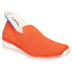 Damen Die moderne Hausfrau Slipper mit Keilabsatz „Federleicht“ koralle