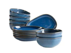 Die moderne Hausfrau Snacking-Set, Steinzeug Cordelia Königsblau