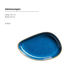 Die moderne Hausfrau Snacking-Set, Steinzeug Cordelia Königsblau