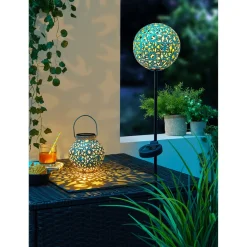 Die moderne Hausfrau Solar-Dekokugel „Blumenzauber“