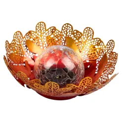 Die moderne Hausfrau Solar-Gartenstecker 2 in 1 "Eichenblatt"