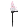 Die moderne Hausfrau Solar-Gartenstecker „Schneemann“ rosa