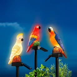 Die moderne Hausfrau Solar-Gartenstecker "Vogel-Parade" Papagei Egon