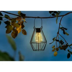 Die moderne Hausfrau ﻿Solar-LED-Dekoleuchte „Eckig“