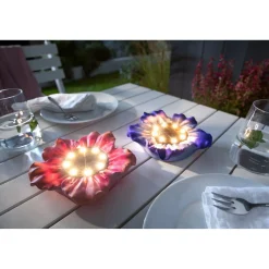 Die moderne Hausfrau Solar-LED-Leuchte „Flowers“ lila