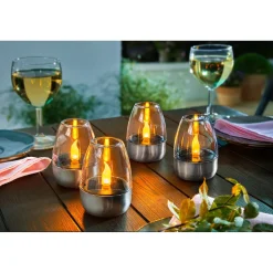 Die moderne Hausfrau Solar-LED-Windlicht, 2 Stück 4 Stück