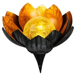 Die moderne Hausfrau Solar-Lotusblume gold