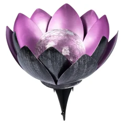 Die moderne Hausfrau Solar-Lotusblume lila