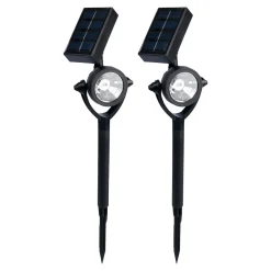 Die moderne Hausfrau Solar-Sicherheits-Wegleuchte, 2 Stück