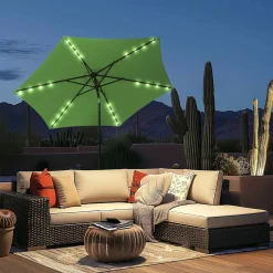 Die moderne Hausfrau Solar-Sonnenschirm "Sternenhimmel" grün