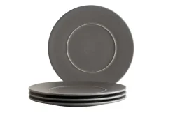 Die moderne Hausfrau Speiseteller Set, Steinzeug Unico Grau