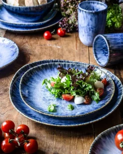 Die moderne Hausfrau Speiseteller-Set, Steinzeug Wilde Schlucht