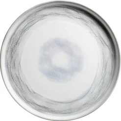 Die moderne Hausfrau Speiseteller-Set, Steinzeug TIEFER SEE Grau / Weiß