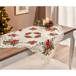 Die moderne Hausfrau Spitzen-Mitteldecke „Christstern“, 85x85 cm