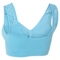 Damen Die moderne Hausfrau Spitzen-Soft-BH hellblau