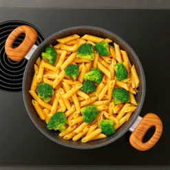 Die moderne Hausfrau STONELINE Back to Nature Servierpfanne 24 cm | Holzoptik