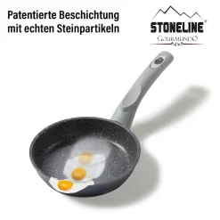 Die moderne Hausfrau STONELINE Bratpfanne 16 cm | ohne Deckel - Grau
