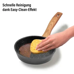 Die moderne Hausfrau STONELINE Bratpfanne 14 cm | ohne Deckel - Holzoptik