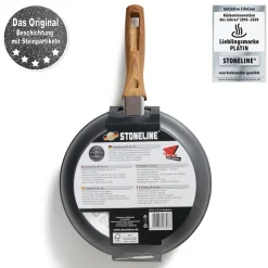 Die moderne Hausfrau STONELINE Bratpfanne 24 cm | ohne Deckel - Holzoptik