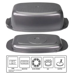 Die moderne Hausfrau STONELINE Bräter und Back Set 5-teilig 39x22 cm | mit Deckeln