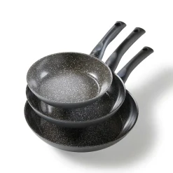 Die moderne Hausfrau STONELINE CERAMIC Keramik Pfannen-Set 3-teilig 20/24/28 | ohne Deckel