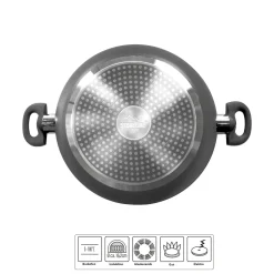 Die moderne Hausfrau STONELINE CERAMIC Keramik Servierpfanne 24 cm | mit Deckel