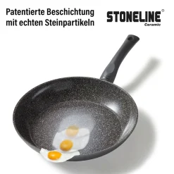 Die moderne Hausfrau STONELINE CERAMIC Keramik Kochgeschirr-Set 6-teilig 18/20/24 | mit Deckeln