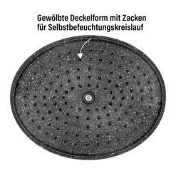 Die moderne Hausfrau STONELINE Cocotte Bräter Oval 32x25 cm Mint | mit Deckel