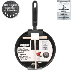 Die moderne Hausfrau STONELINE Crepe Pfanne 25 cm | Schwarz