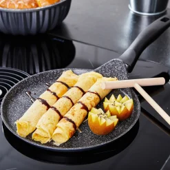 Die moderne Hausfrau STONELINE Crepe Pfanne 25 cm | Schwarz