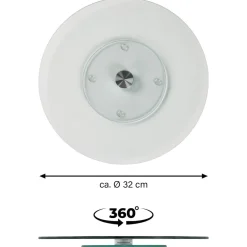 Die moderne Hausfrau STONELINE Drehbare Glas Servierplatte Tortenplatte 32 cm | Transparent