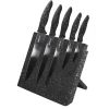 Die moderne Hausfrau STONELINE Edelstahl Messer Set 5-teilig mit Messerblock | Schwarz
