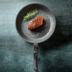 Die moderne Hausfrau STONELINE Flex Schmorpfanne 24 cm mit abnehmbarem Griff | ohne Deckel