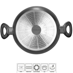 Die moderne Hausfrau STONELINE Gourmundo Servierpfanne 24 cm | Grau