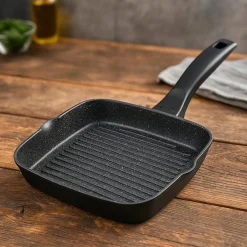 Die moderne Hausfrau STONELINE Grillpfanne 16 cm | ohne Deckel - Schwarz