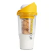 Die moderne Hausfrau STONELINE Original CrunchCup Tragbarer Müslibecher To Go 260 + 250 ml | Gelb