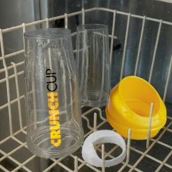 Die moderne Hausfrau STONELINE Original CrunchCup Tragbarer Müslibecher To Go 260 + 250 ml | Gelb