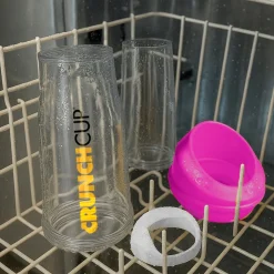 Die moderne Hausfrau STONELINE Original CrunchCup Tragbarer Müslibecher To Go 260 + 250 ml | Pink