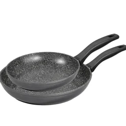 Die moderne Hausfrau STONELINE Pfannen-Set 2-teilig 24/28 | ohne Deckel