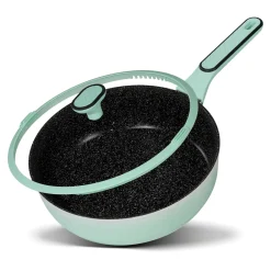 Die moderne Hausfrau STONELINE Schmorpfanne 28 cm Mint | mit Deckel