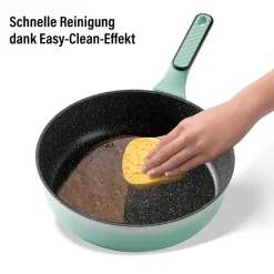 Die moderne Hausfrau STONELINE Schmorpfanne 28 cm Mint | mit Deckel