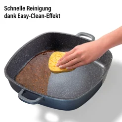 Die moderne Hausfrau STONELINE Servierpfanne Eckig 32 cm | mit Deckel