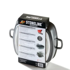 Die moderne Hausfrau STONELINE Servierpfanne Eckig 32 cm | mit Deckel