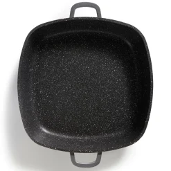 Die moderne Hausfrau STONELINE Servierpfanne Eckig 32 cm | mit Deckel