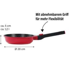 Die moderne Hausfrau STONELINE SMART Bratpfanne 20 cm | ohne Deckel - Rot