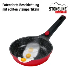 Die moderne Hausfrau STONELINE SMART Bratpfanne 20 cm | ohne Deckel - Rot