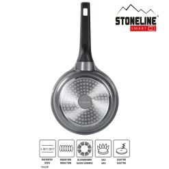 Die moderne Hausfrau STONELINE SMART Bratpfanne 20 cm mit abnehmbarem Griff - Grau